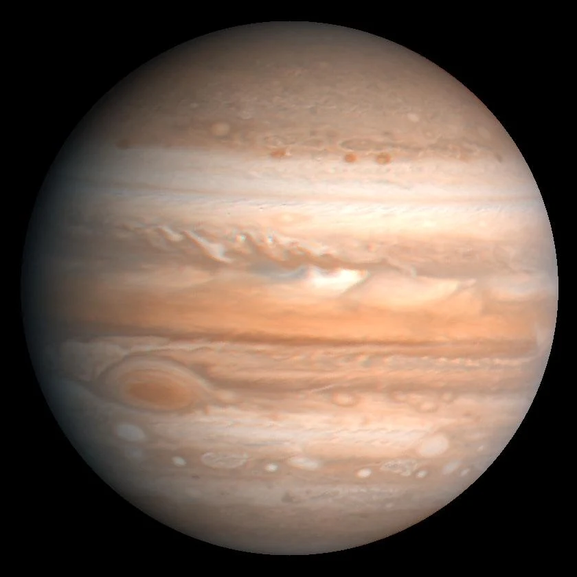 Jupiter mit Wolkenbändern und dem Großen Roten Fleck